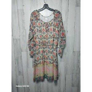 Tacera Blouson Keyhole Neckline Dress Sz 2X NWT